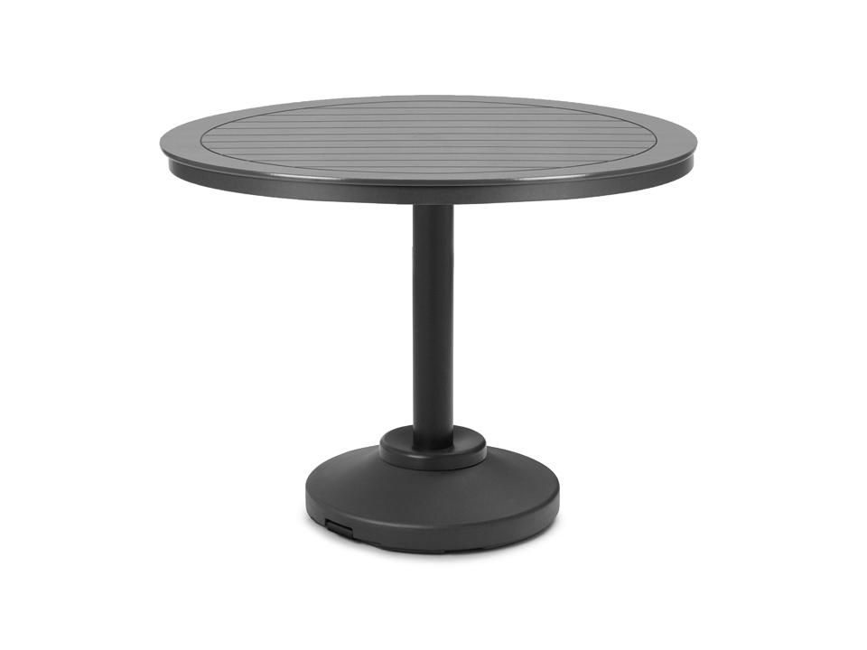 Marine Grade Polymer Round Outdoor Counter Table with Umbrella Hole