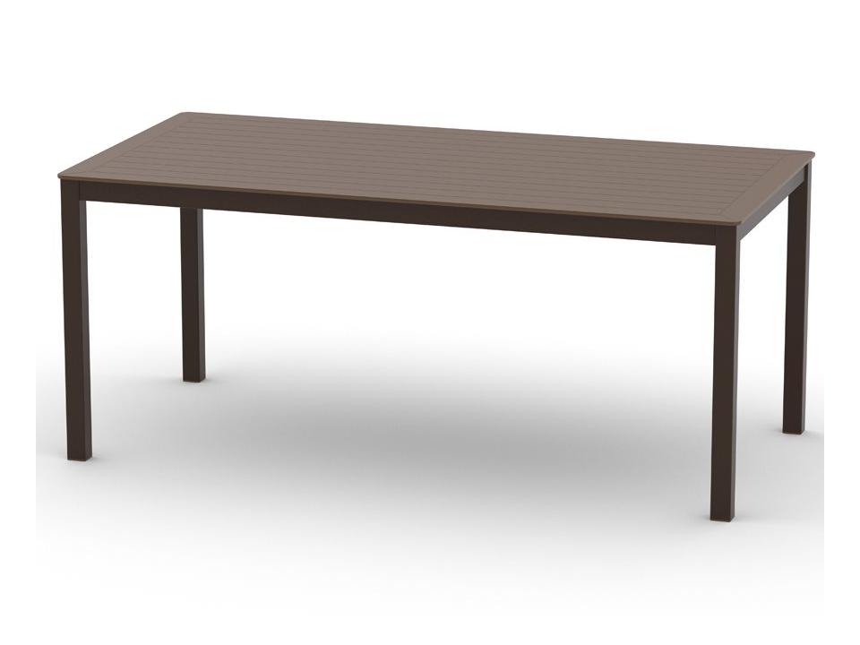 Marine Grade Polymer Rectangular Counter Height Parson Table with Umbrella Hole
