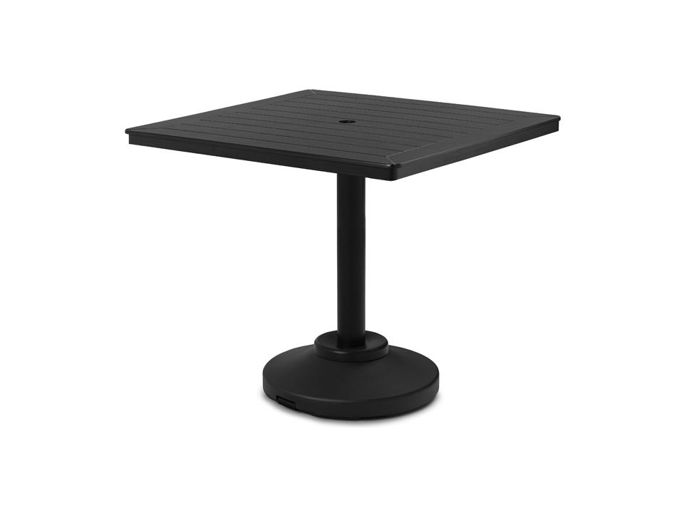 Marine Grade Polymer Square Patio Counter Table with Umbrella Hole