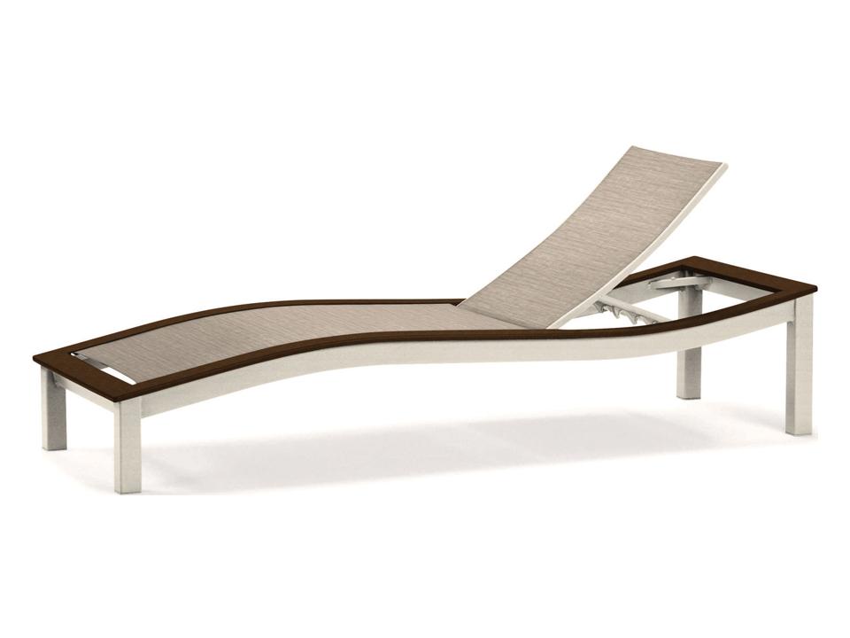 Bazza MGP Aluminum Sling Contour Armless Chaise