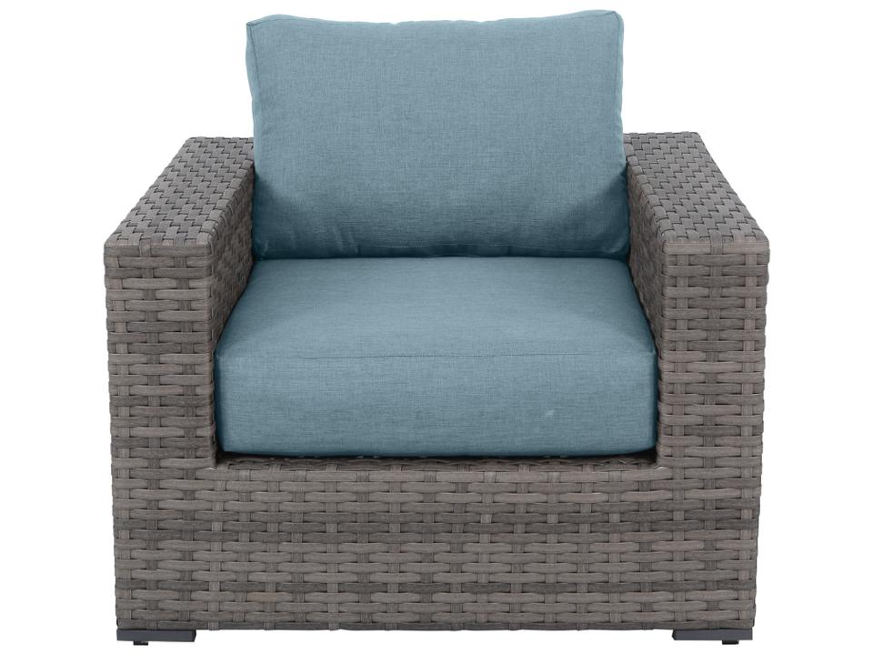 Bali Silver Grey Wicker Lounge Chair with Spa Cushions