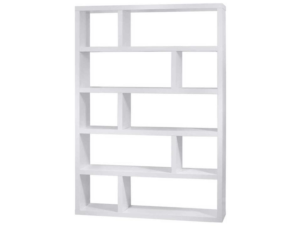 Dublin Pure White Bookcase with Honeycomb Construction