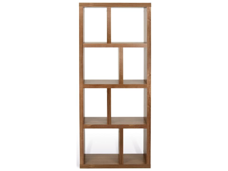 Berlin 4-Level Bookcase in Walnut Veneer