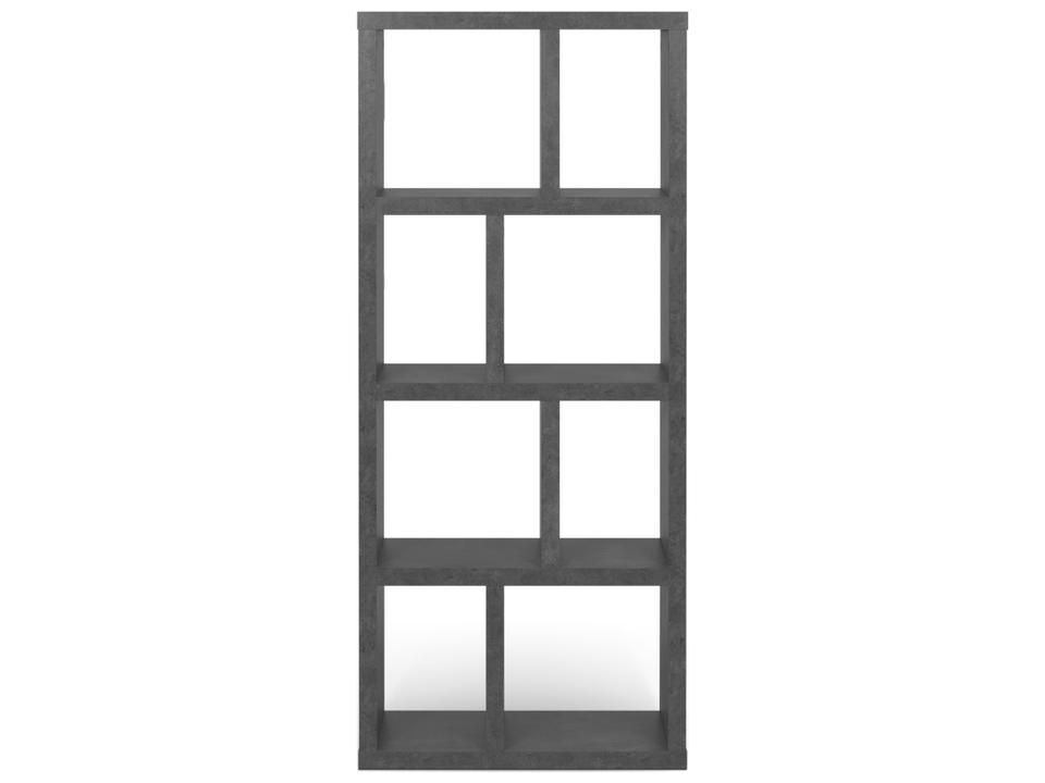 Berlin 4-Level Bookcase in Concrete Look Melamine