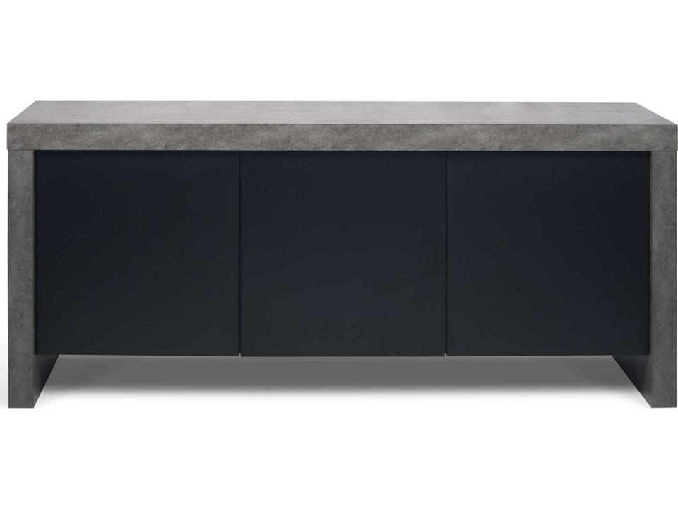 Kobe Sideboard 74 Inch Concrete and Black