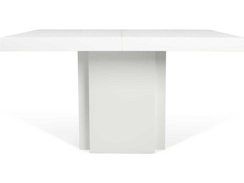 Dusk Square Dining Table in High Gloss White
