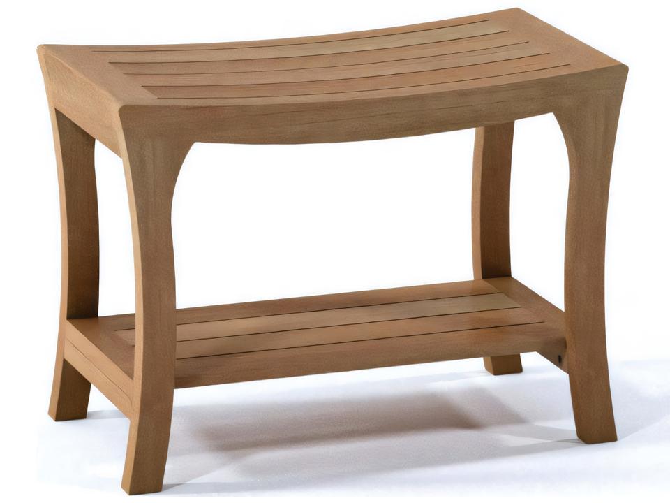 Brisbane Teak Shower Bench with Shelf