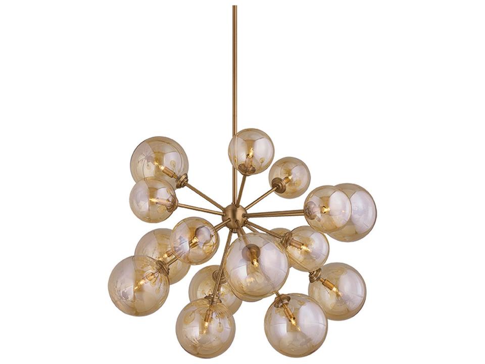 Santee 18-Light Patina Brass Sputnik Globe Chandelier