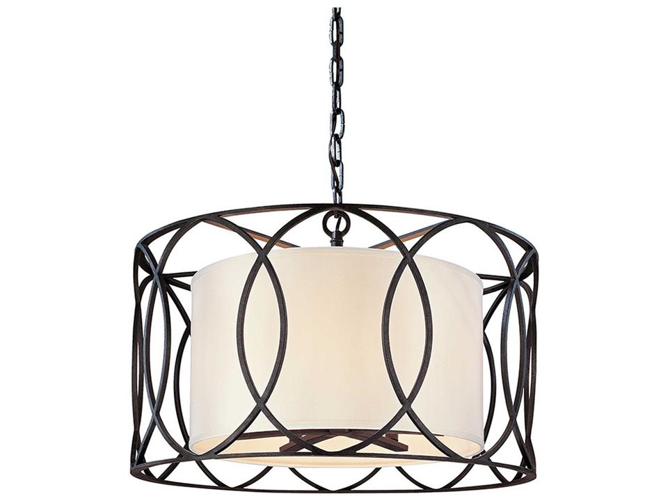Sausalito 5-Light Drum Pendant Light in Deep Bronze