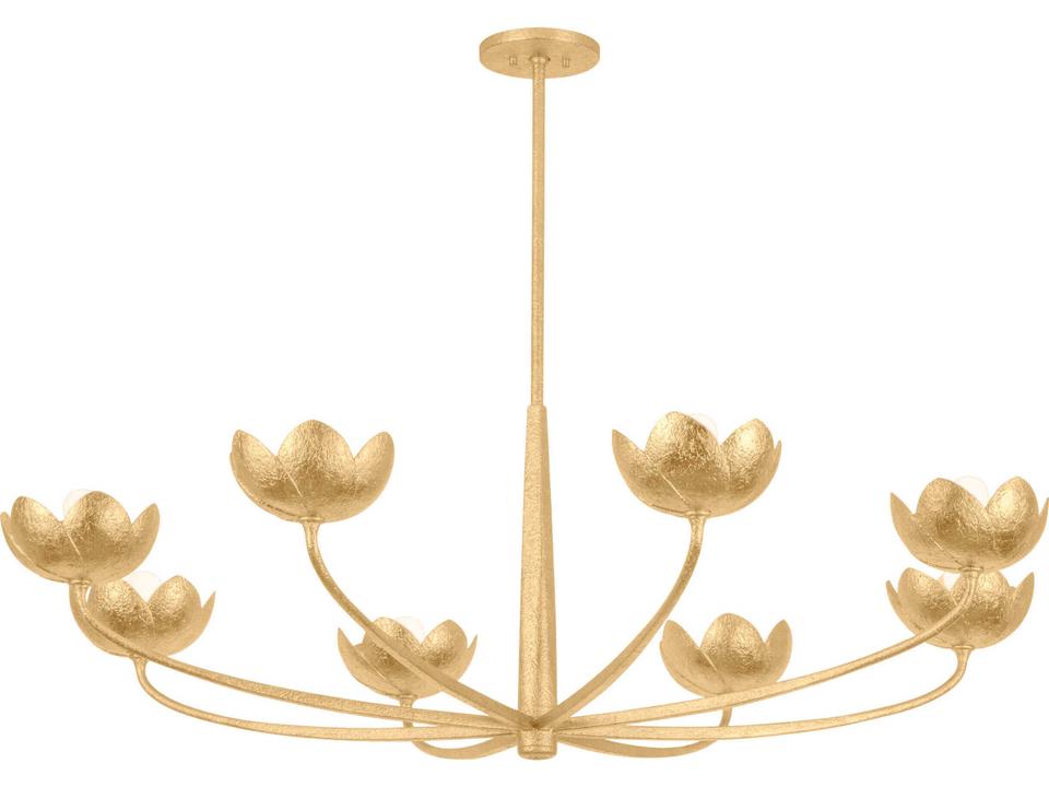 Arcata 8-Light Chandelier in Vintage Gold Leaf