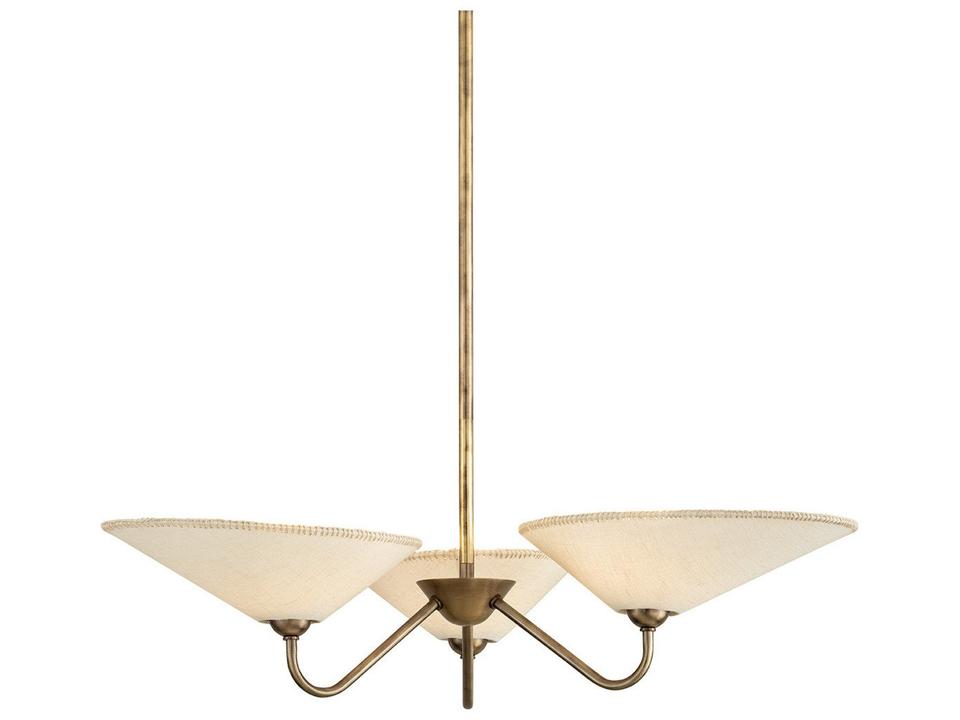Sinclair 3-Light Patina Brass Chandelier