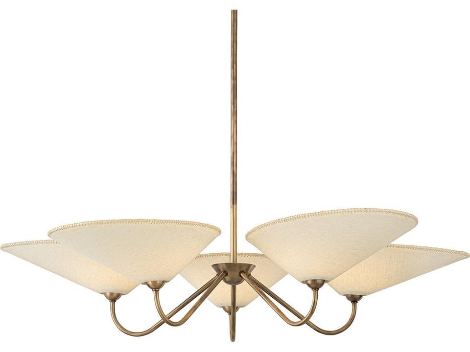 Sinclair 5-Light Patina Brass Chandelier