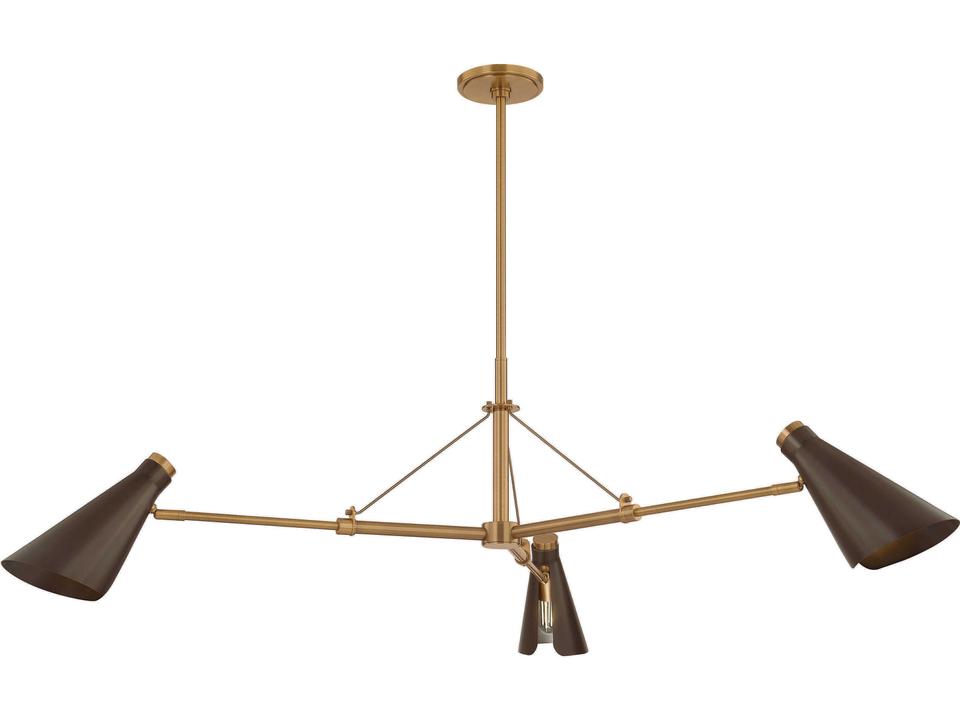 Andersen 3-Light Chandelier in Patina Brass and Bronze