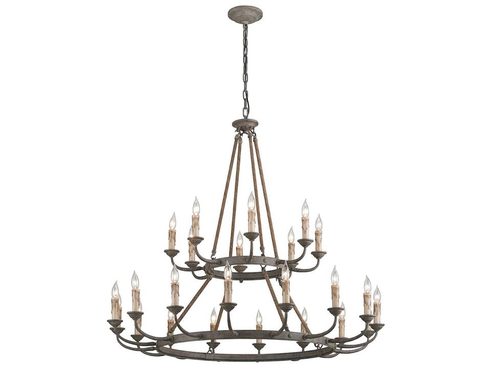 24-Light Cyrano Chandelier in Earthen Bronze