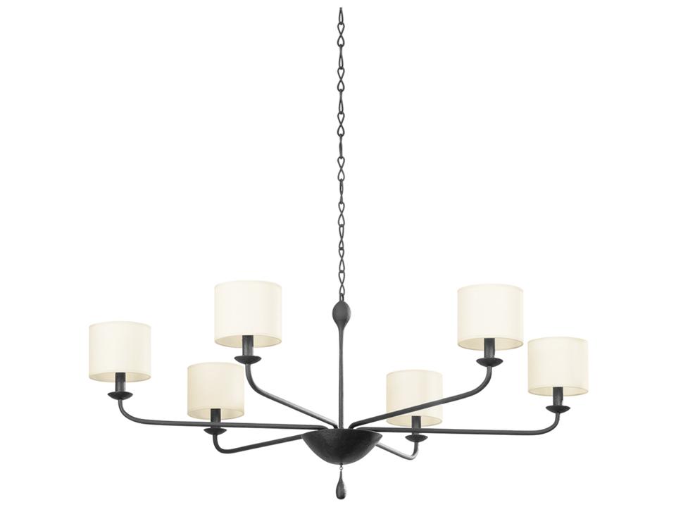 Osmond 6-Light Black Iron Drum Chandelier