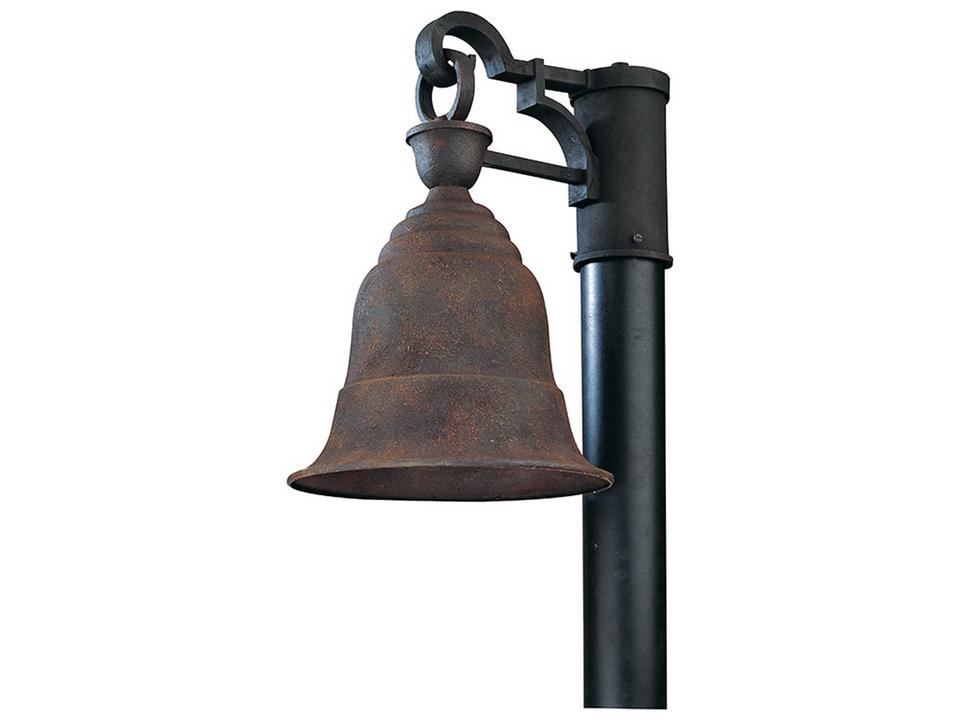 Liberty 1-Light Outdoor Post Light in Centennial Rust with Solid Aluminum Shade