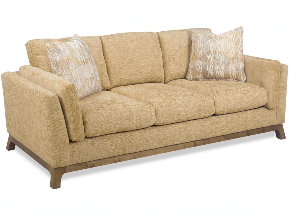 Furniture Ginger 3-Seat Upholstered Sofa with Rolled Arms
