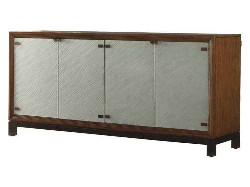 Ocean Club Sea Glass 78 Inch Wood Buffet Sideboard in Sun Drenched Sienna