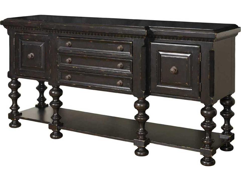 Kingstown Regiment Sideboard Buffet in Tamarind Black Finish