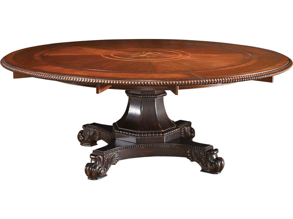 Kingstown Bonaire 60-Inch Round Dining Table with 5 Extension Leaves