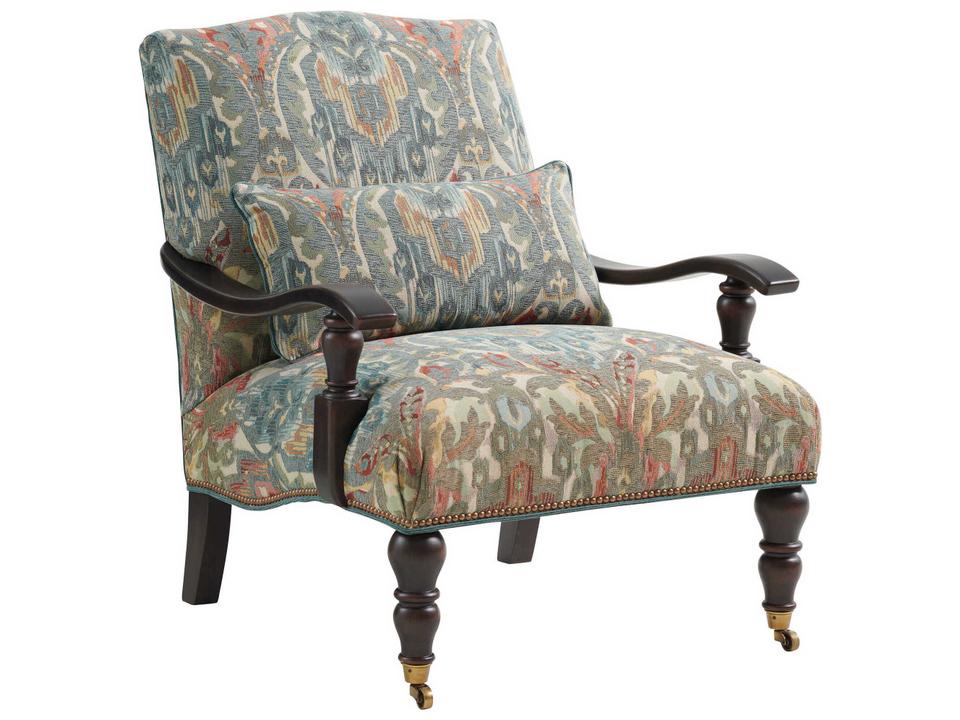 Silverado San Carlos Glider Accent Chair in Dark Mocha with Nailhead Trim