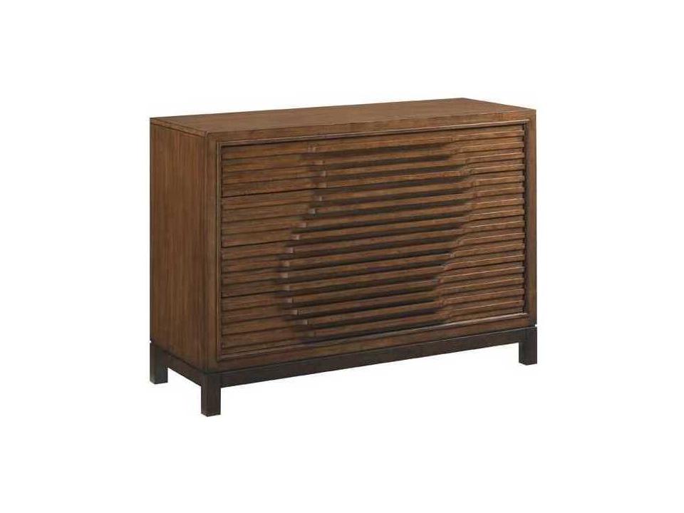 Island Fusion Madura 4-Drawer Hall Chest in Dark Walnut