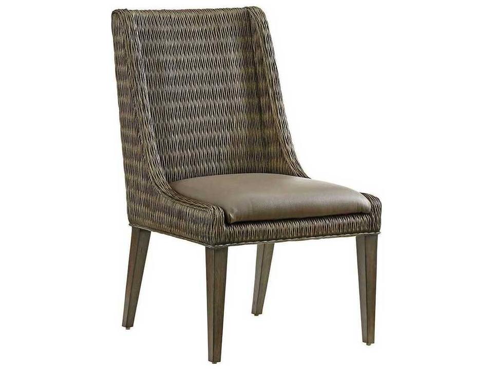 Cypress Point Brandon Woven Dining Side Chair in Smoke Gray