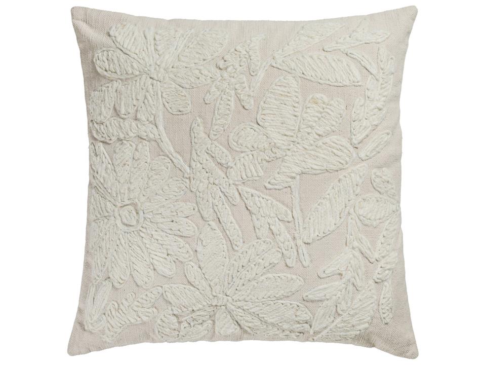 Tabitha 20" Square Embroidered Throw Pillow
