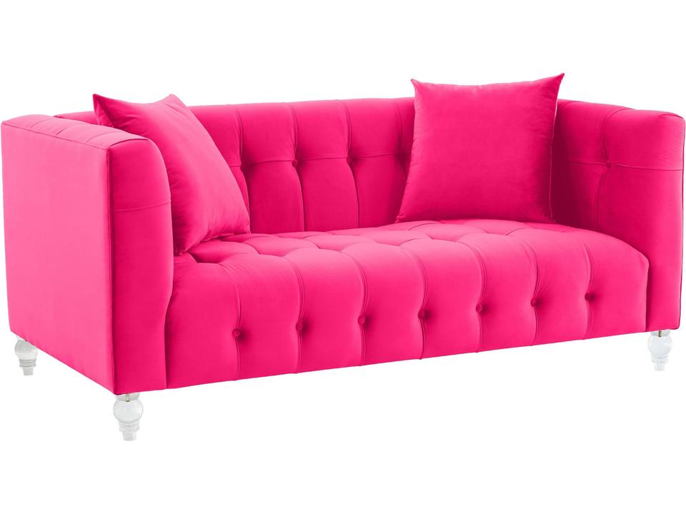 Bea 66" Hot Pink Performance Velvet Loveseat