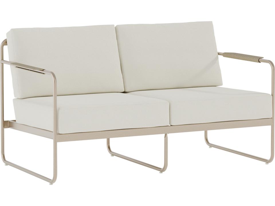 Mirage Cushion Outdoor Loveseat in Customizable Fabric and Finish