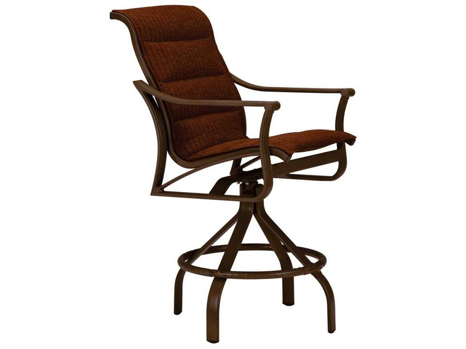 Corsica Padded Sling Aluminum Swivel Counter Stool