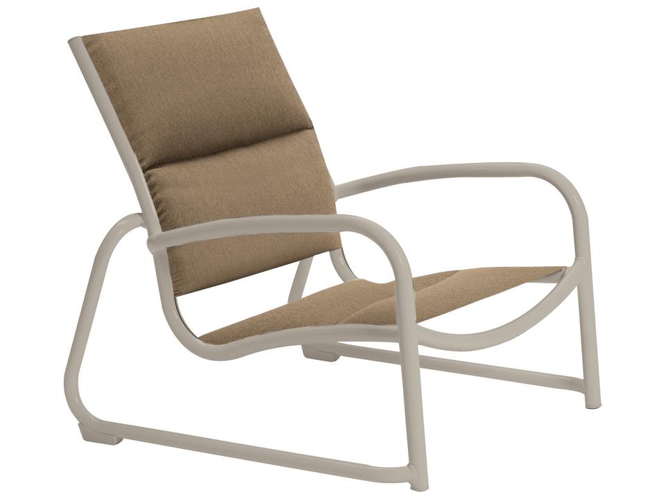 Millennia Padded Sling Aluminum Sand Outdoor Patio Lounge Chair
