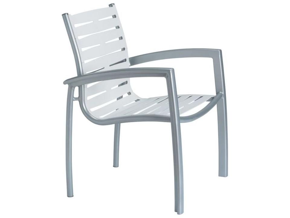 South Beach Ribbon Aluminum Outdoor Patio Dining Arm Chair