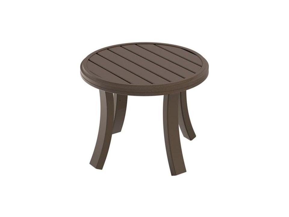 Banchetto Slat Aluminum Round Tea Table