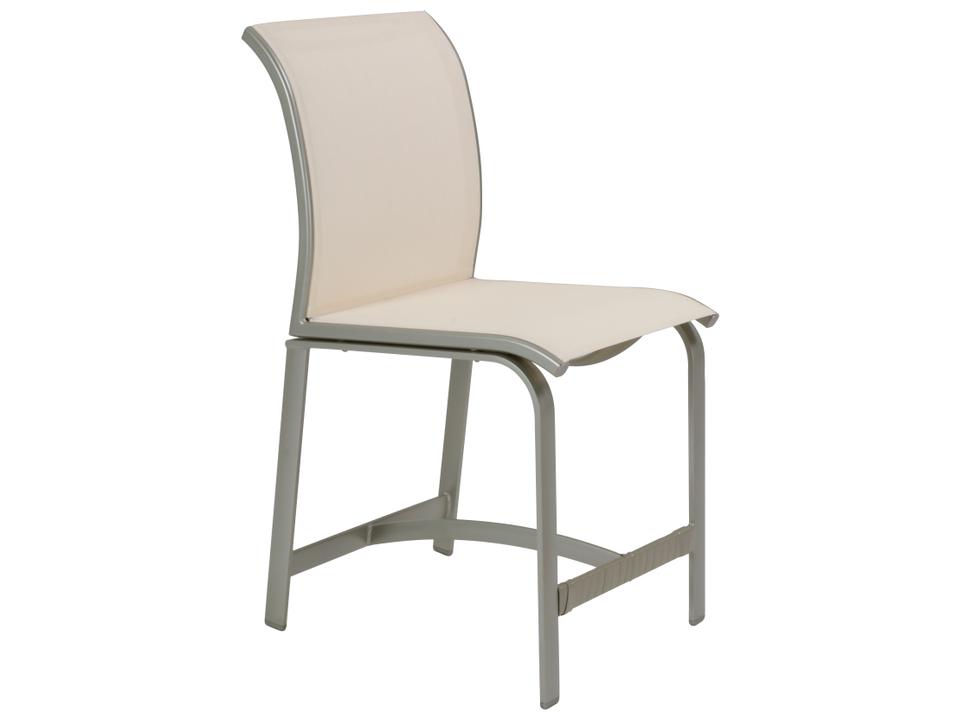 Elance Relaxed Sling Armless Counter Stool Modern Aluminum