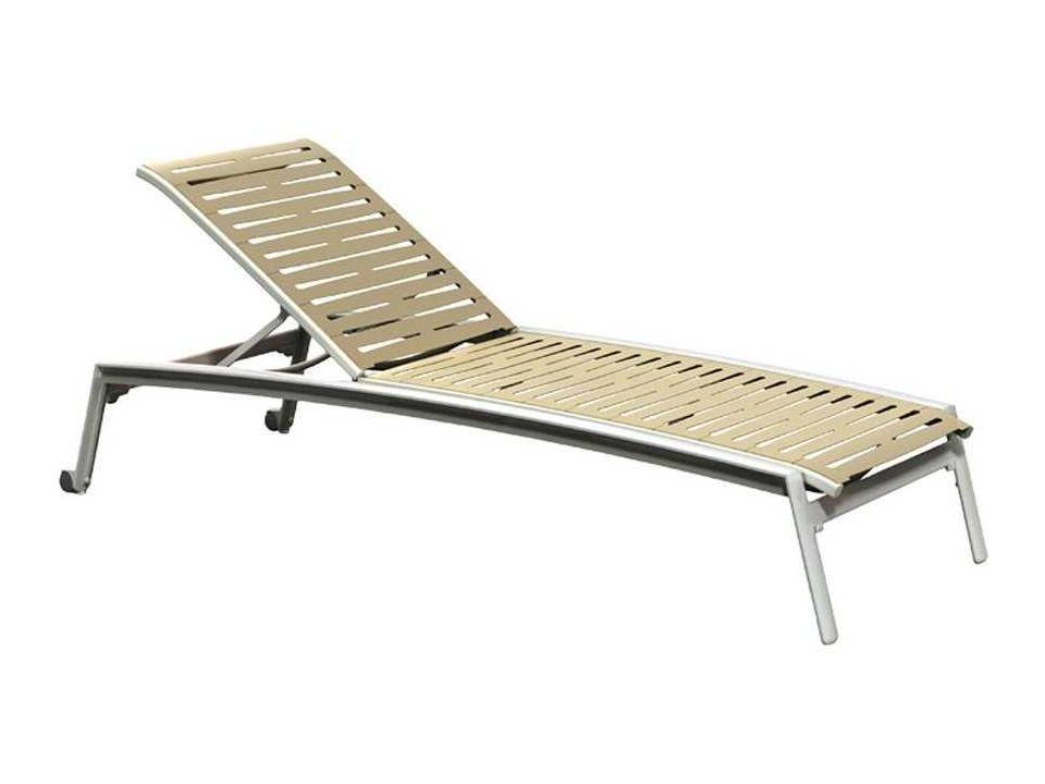 Elance Ez Span Aluminum Ribbon Segment Patio Chaise Lounge