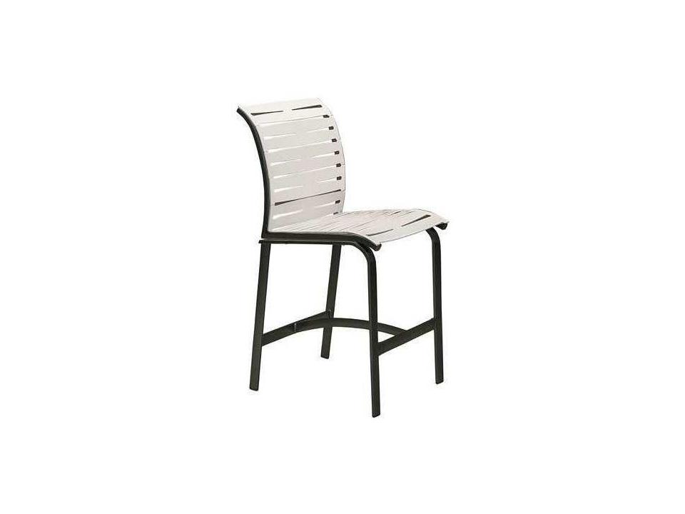 Elance EZ Span Ribbon Strap Armless Bar Stool in Extruded Aluminum and Vinyl