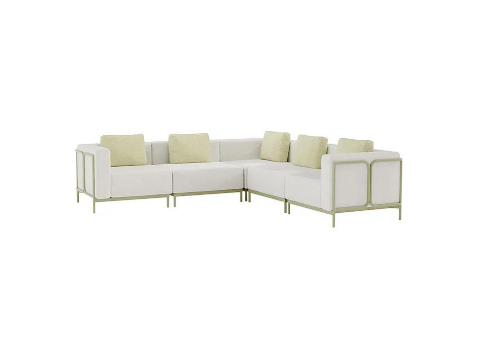 Duval 3-Piece Aluminum Outdoor Sectional Sofa with Performance Cushions