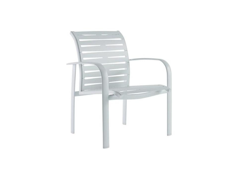 Laguna Beach EZ Span Ribbon Aluminum Stackable Outdoor Dining Arm Chair