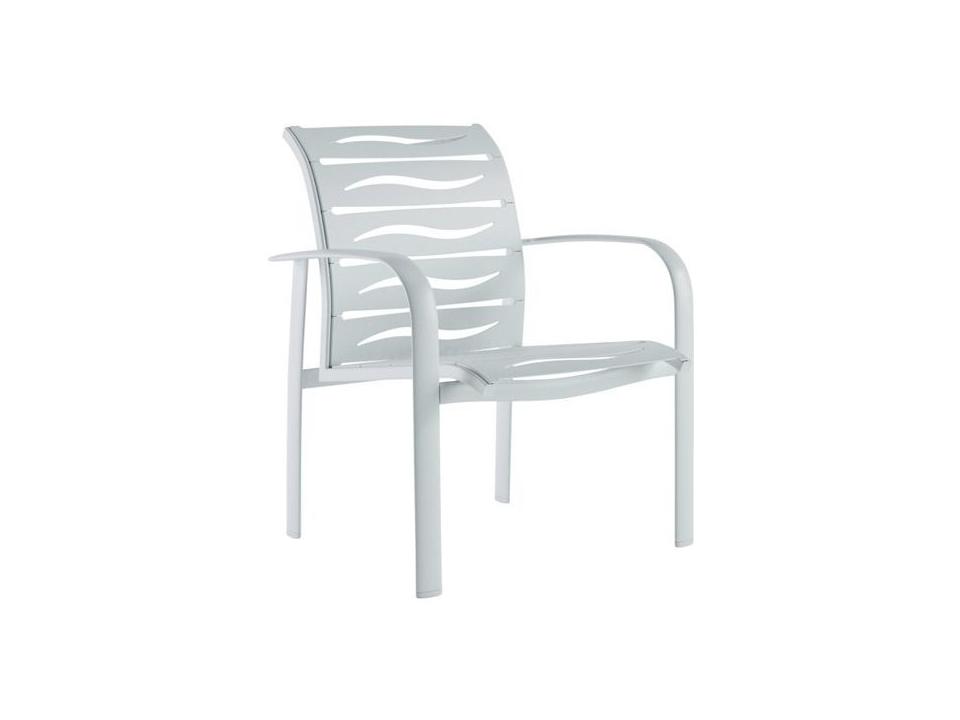 Laguna Beach EZ Span Wave Aluminum Stackable Outdoor Patio Dining Arm Chair