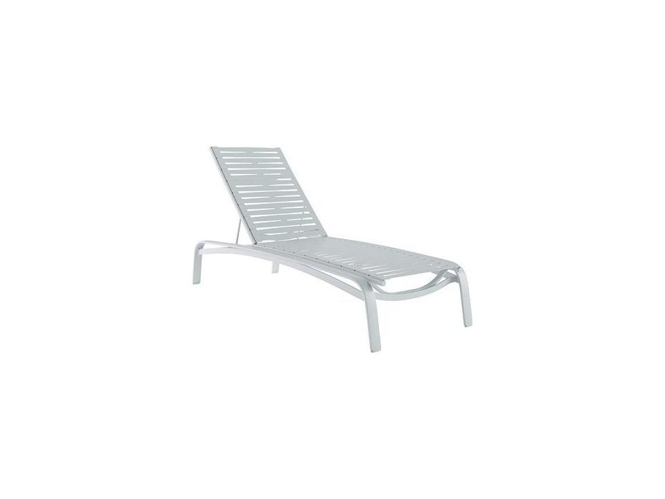 Laguna Beach EZ Span Ribbon Aluminum Stackable Outdoor Patio Chaise Lounge