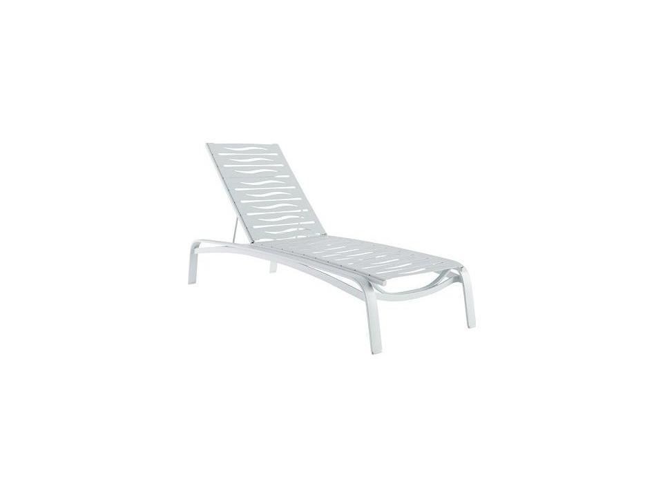 Laguna Beach EZ Span Wave Aluminum Stackable Patio Chaise Lounge