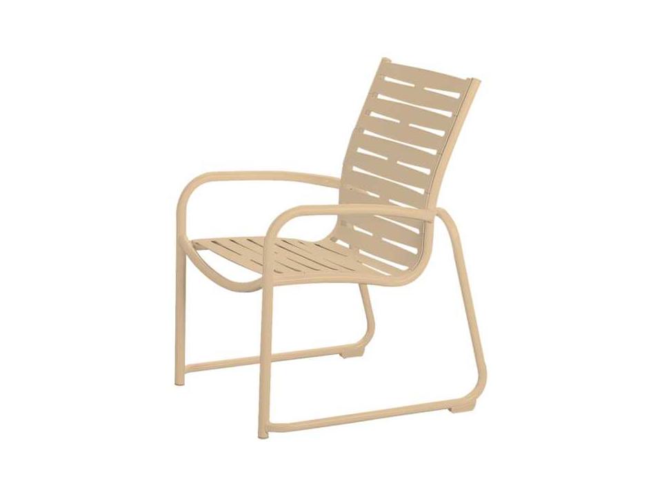 Millennia Ribbon Segment Aluminum Stackable Patio Dining Arm Chair