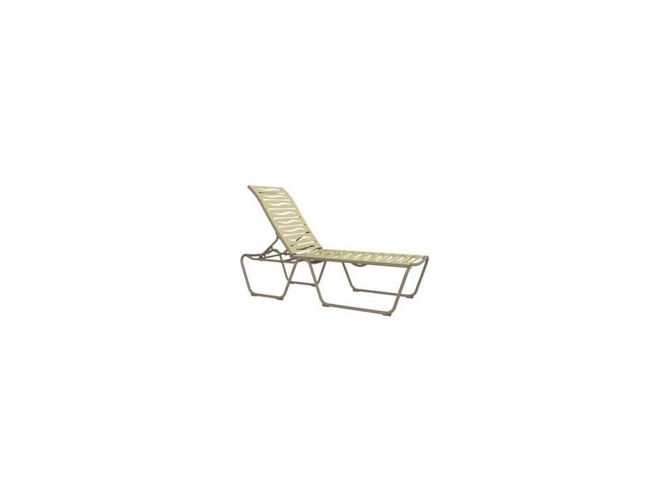 Millennia Ribbon Segment Aluminum Stackable ADA Patio Chaise Lounge
