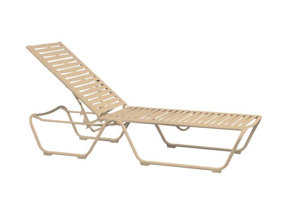 Millennia Ribbon Segment Aluminum Stackable Outdoor Patio Chaise Lounge