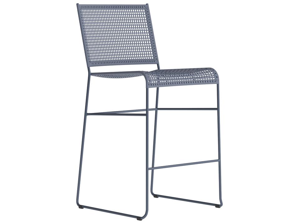 Bayfront Aluminum Rope Armless Outdoor Armless Counter Stool