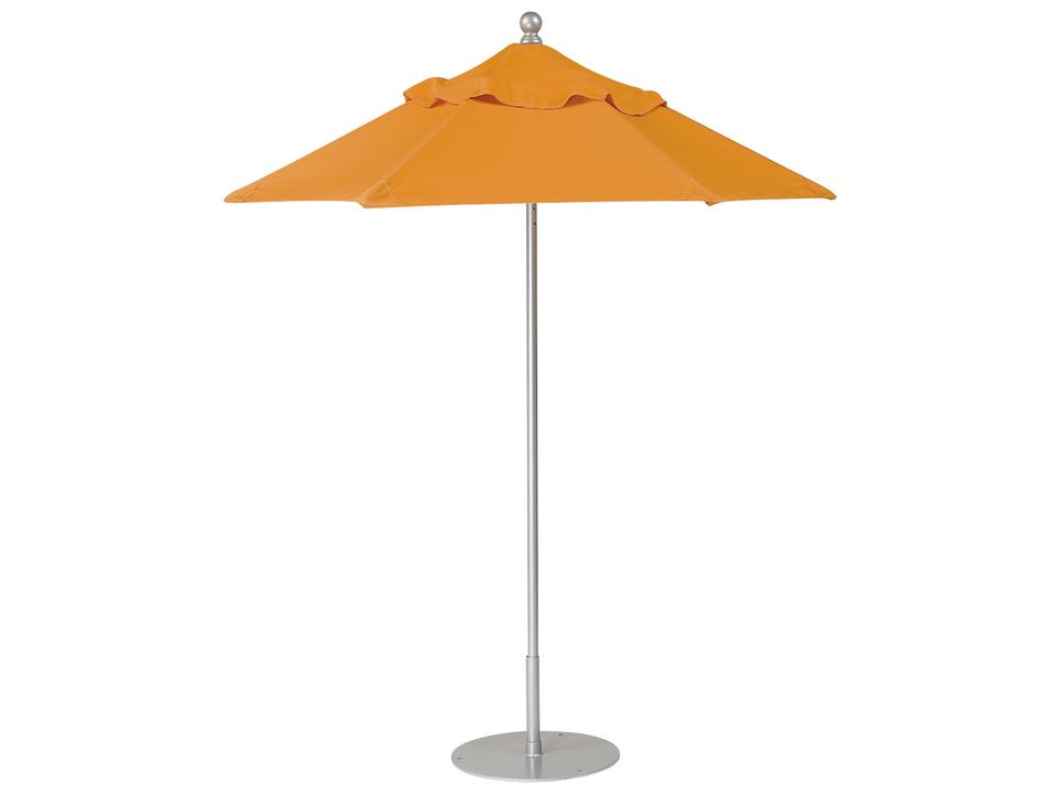Portofino II Aluminum 7 Foot Hexagon Manual Lift Outdoor Patio Umbrella