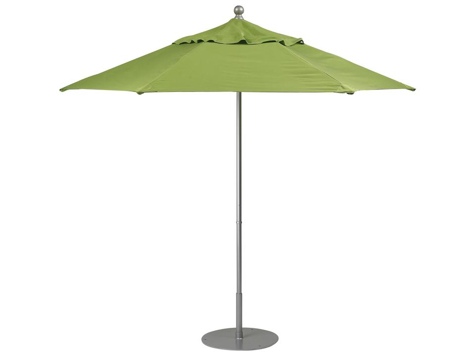Portofino II Aluminum 9 Foot Hexagon Manual Lift Outdoor Patio Umbrella