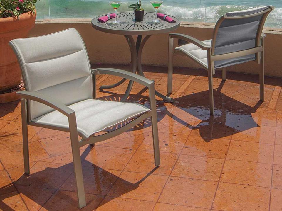 Elance Padded Sling Aluminum Bistro Set