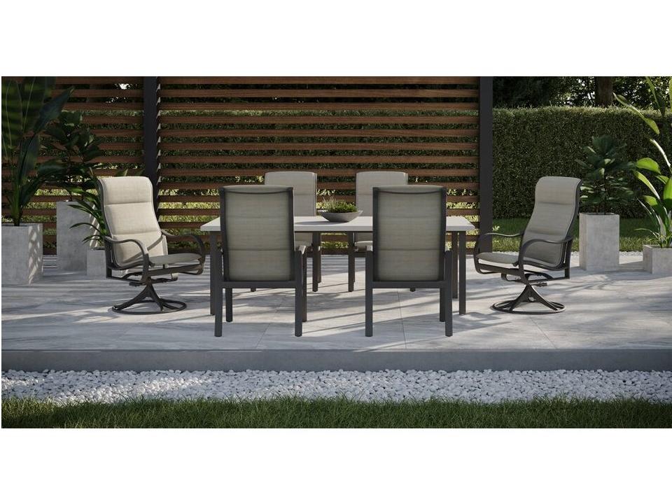 Shoreline Padded Sling Aluminum Dining Set